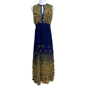 Foxiedox Navy and Yellow Maxi Dress